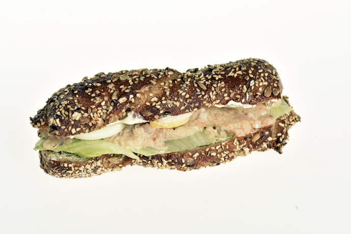 Sandwich mit Crevetten-Mousse