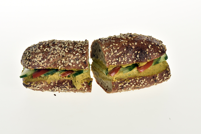 Sandwich mit Humus (Vegan)
